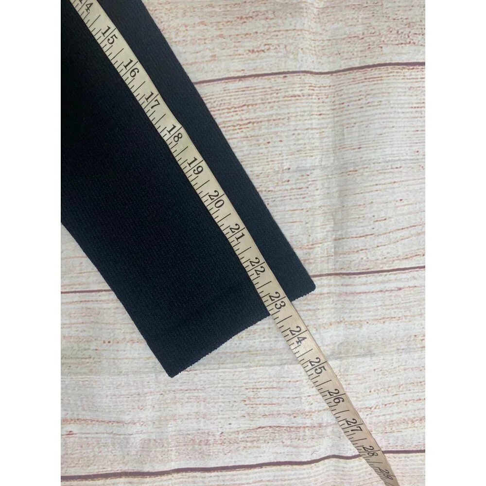 Vintage St John Women's Black Long Sleeve Thick Lace Up Dress - 10 - Picture 11 of 14